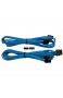 Corsair CP-8920173 Premium Sleeved "RMi- RMx - SF und Typ4 (Generation 3)-Serie" Netzteil 6 plus 2-Polig-PCIe-Single-Kabel blau