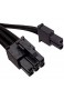 Corsair CP-8920179 Premium Sleeved "RMi- RMx - SF und Typ4 (Generation 3)-Serie" Netzteil 6 plus 2-Polig-PCIe-Dual-Kabel schwarz