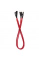 Corsair Premium Sleeved Front Panel Extension Kabel Verlängerungskit Rot