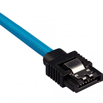Corsair Premium Sleeved SATA 3 Kabel (6Gbps 60 cm) Blau