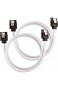 Corsair Premium Sleeved SATA 3 Kabel (6Gbps 60 cm) Weiß