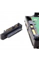CY SATA-Stecker 7 + 15 22-polig auf SATA-Buchse 22-polig 90-Grad-Winkel nach oben Verlängerung Konverter Adapter schwarz