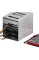 deleyCON 0 15m S-ATA Strom-Adapter Y-Adapter - 1x SATA Buchse zu 4X SATA Stecker - Internes HDD SSD SATA Strom-Kabel - Bis zu 4 Geräte mit Strom versorgen - Y SATA-Stromkabel