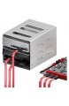 deleyCON 3X 50cm SATA III Kabel im Set S-ATA 3 Datenkabel - HDD SSD Verbindungskabel Anschlusskabel Metall-Clip 6 GBit/s - 2 Gerade L-Type Stecker - Rot