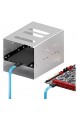 deleyCON 50cm SATA III Kabel S-ATA 3 Datenkabel - HDD SSD Verbindungskabel Anschlusskabel Metall-Clip 6 GBit/s - 2 Gerade L-Type Stecker - Blau