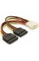 DELOCK Adapter Power SATA HDD2x zu 4Pin-St 10cm 60102 (2 Stück)