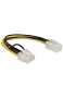 DeLock Kabel Power PCIE 6 Pin Buchse > 8 Pin Stecker PCIE (10er Pack)