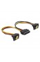 Delock Kabel Power SATA 15 Pin > 2 x SATA HDD mit Metallclipâ€“ gewinkelt