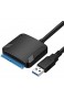 EasyULT USB 3.0 zu SATA Adapter Kabel Super Speed 2.5"/3.5" HDD/SSD Festplatte Driver Konverter/Adapterkabel für 2.5"/3.5" HDD/SSD Laufwerke Unterstützt UASP SATA III(Ohne Netzteil)