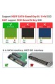 ELUTENG M.2 SATA Adapter 22-Pin(7+15) SATA III NGFF M.2 SATA-Based Key B/B + M für 2280 2260 2242 2230mm SSD 6Gbps M2 NGFF SATA Adapter for Laptop Desktop