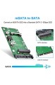ELUTENG mSATA Adapter Super Speed 6Gpbs mSATA SATA Adapter 22PIN für Mini PCIe mSATA SSD 30 * 50mm mSATA SSD auf SATA Adapterkarte Kompatibel mit Win8 32-/64-Bit Win7/XP/Vista und mehr.