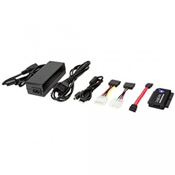 LogiLink AU0006D IDE/SATA Adapter (USB 2.0 auf 6 4 cm (2 5 Zoll)/8 9 cm (3 5 Zoll) 1 2m)