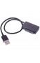 MagiDeal USB 2.0 auf 7 +6 13 Pin SATA Slimline Laptop CD/DVD-ROM Optisches Laufwerk Adapter Kabel schwarz