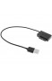 MagiDeal USB 2.0 auf 7 +6 13 Pin SATA Slimline Laptop CD/DVD-ROM Optisches Laufwerk Adapter Kabel schwarz