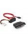 Original! DELOCK Adapter SATA 22pin St > Slim SATA Bu 5V HQ in DeLock PolyBag + passendes SATA All-in-One Kabel gewinkelt