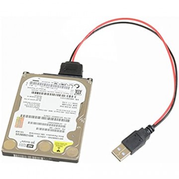 P52 USB Stecker auf SATA 15pin Kabel Adapter Stromkabel für PC SATA Festplatte Kompatibel zum Serial ATA Standard USB Stecker auf SATA Anschluss 15pin für zusätzliche Stromversorgung