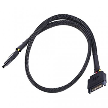 Phobya SATA Strom Verlängerung intern 60cm - schwarz Kabel SATA Kabel
