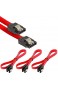 Poppstar 3X SATA Kabel SSD/HDD (0 5m SSD Datenkabel/SATA 3 Kabel SSD 2 gerade Stecker) bis zu 6 Gbit/s rot
