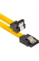 Poppstar 3X SATA Kabel SSD/HDD (0 5m SSD Datenkabel/SATA 3 Kabel SSD gerade Stecker auf gewinkelt) bis zu 6 Gbit/s gelb rot blau