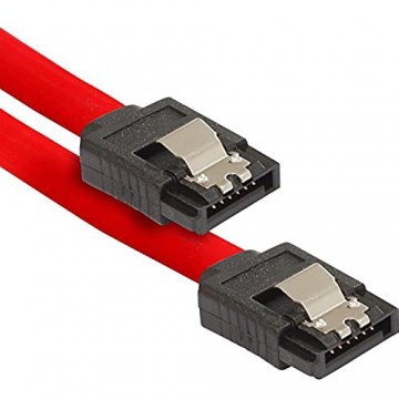 Poppstar 6X SATA Kabel SSD/HDD (0 5m SSD Datenkabel/SATA 3 Kabel SSD 2 gerade Stecker) bis zu 6 Gbit/s rot