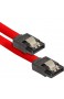 Poppstar 6X SATA Kabel SSD/HDD (0 5m SSD Datenkabel/SATA 3 Kabel SSD 2 gerade Stecker) bis zu 6 Gbit/s rot