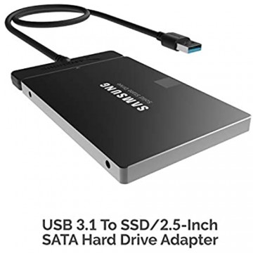 Sabrent Festplatten-Zubehör Gehäuse Adapter USB 3.1 (Typ-A) zu SSD / 2 5-Zoll-SATA-Festplatte Adapter [Optimiert für SSD Unterstützt UASP SATA III] (EC-SS31)