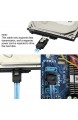 SATA 3 Datenkabel 90 Grad Serial ATA III 6 0 Gbit/s 7-polig Buchse auf Buchse flaches Datenkabel mit Verriegelungsriegel für SATA HDD SSD CD-Treiber CD-Brenner (5 Packungen blau)