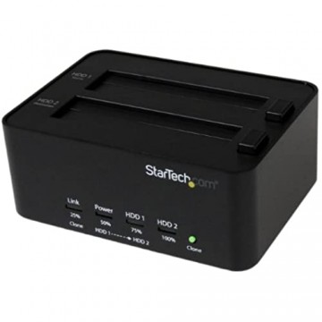 StarTech.com HDD Docking Station USB 3.0 auf 2.5/3.5in SATA Hard Drive Dock mit Standalone HDD/SSD Duplikation/Klon Eraser Dock Festplatten Kopierstation (SATDOCK2REU3)