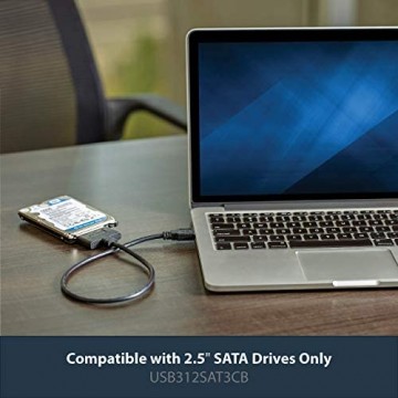 StarTech.com USB 3.1 auf 2 5 Zoll (6 4cm) SATA III Adapter Kabel mit UASP - USB 3.1 zu SATA SSD/HDD Konverter / Adapterkabel