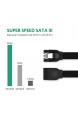 UGREEN SATA Kabel 45cm HDD SSD Datenkabel bis 6Gbit/s mit 2 gerade Stecker 3PCS Schwarz