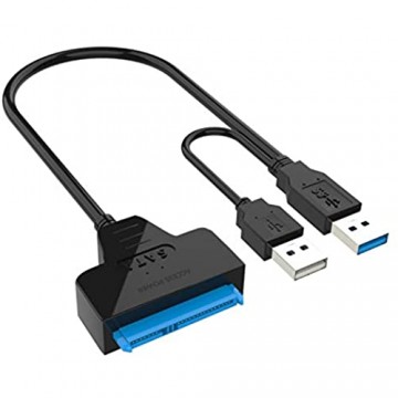 USB 3.0 Zu SATA Adapter SATA Zu USB Kabel 5 Gbit/S Hochgeschwindigkeitszeitsparendes Festplattenkabel Zu USB Dual USB Betriebenes SATA 22 Poliges Festplatten USB 3.0 Kabel