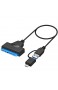 Yizhet USB 3.0 Type C zu SATA Adapter Kabel USB 3.0 Zu SATA Adapter USB 3.0/Type-C zu SSD/2 5'' SATA-Festplatten Adapter USB 3.0 auf 2 5" SATA III SSD Festplatte Adapter (Unterstützt UASP SATA III)