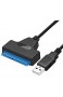 ZYElroy SATA 3 Kabel Sata zum USB-Adapter 6 Gbps für 2 5 Zoll Externe SSD HDD Festplatte 22 Pin Sata III-Kabel USB 2.0 20cm