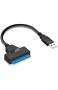 ZYElroy SATA 3 Kabel Sata zum USB-Adapter 6 Gbps für 2 5 Zoll Externe SSD HDD Festplatte 22 Pin Sata III-Kabel USB 2.0 20cm
