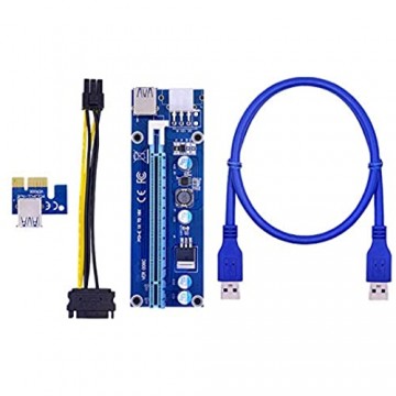 balikha VER006C PCI E GPU Riser 6Pin SATA USB 3.0 Netzteilkarte für Bitcoin