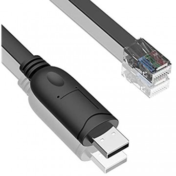 DriverGenius USB RJ45 Cisco Konsolenkabel FTDI Chip - USB RS232/DB9/ auf RJ45 Console Router Switch Cable ersetzen - für Windows MacOS(Intel) Linux (1.8M)