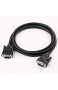 DTECH DB9 zu DB9 RS232 Serielles Kabel Stecker zu Stecker Null Modemkabel Kreuz TX RX-Leitung für Datenkommunikation (5 m schwarz)