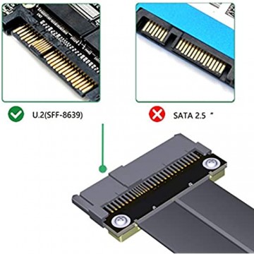 EBTOOLS1 Verlängerungskabel SFF-8639 zu M.2 Key Riser-Kabel mit importiertem Draht Ribbon Extender Support 2230/2242/2260/2280 M.2 Key M Keine Softdrives erforderlich praktisch und praktisch.