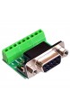 Elektronisches Modul Serial zu Terminal Männlicher weiblicher Adapteranschluss Breakout Board Black + Green DB9 RS232 (Color : FEMALE)