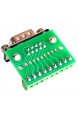 Elektronisches Modul Serial zu Terminal Männlicher weiblicher Adapteranschluss Breakout Board Black + Green DB9 RS232 (Color : FEMALE)
