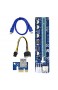 Gazechimp VER008C PCI-E Riser Karte 6 pin PCI Express Adapter USB 3 0 60CM Kabel für Bitcoin Kompakte und Leichte