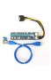 H HILABEE VER008C PCI-E GPU Riser Karte 6 pin PCI Express Adapter geeignet für Bitcoin Bergbau Professionelle Zubehör