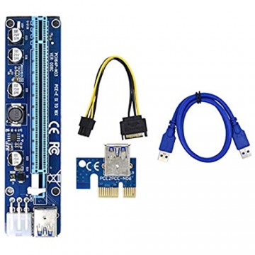 H HILABEE VER008C PCI-E GPU Riser Karte 6 pin PCI Express Adapter geeignet für Bitcoin Bergbau Professionelle Zubehör