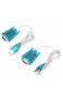 Nitrip 2 Stück Metall Kunststoff HL-340 USB zu RS232 Serial Port Adapter 9-poliges serielles Kabel