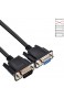 Oiyagai DB9 RS232 Serielles Kabel Stecker auf Buchse Verlängerungskabel Nullmodemkabel Kreuz TX RX Linie für Datenkommunikation 1 5 m