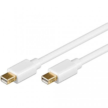 PremiumCord Mini DisplayPort Verbindungskabel M/M 1 m Mini DisplayPort auf Mini DisplayPort Kabel 10 8Gbps Video FULL HD 1080p HDCP 2.2 weiß
