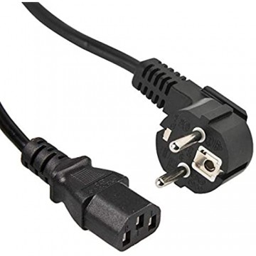 PremiumCord Netzkabel 230V 0 5m Stromkabel mit Schutzkontakt gewinkelt auf Kaltgerätebuchse C13 IEC 320 PC Netzkabel 3 Polig Farbe schwarz