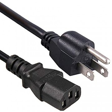 PremiumCord Netzkabel 230V 2m Stromkabel mit US Stecker auf Kaltgerätebuchse C13 IEC 320 PC Netzkabel 3 Polig Farbe schwarz