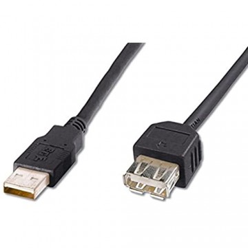 PremiumCord USB 2.0 Verlängerungskabel 0 5m Datenkabel HighSpeed bis zu 480Mbit/s Ladekabel USB 2.0 Typ A Buchse auf Stecker 2x geschirmt Farbe schwarz Länge 0 5m kupaa05bk