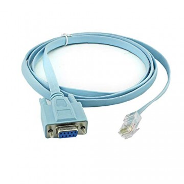 Rj45 Zu Seriellen Rs232-anschluss-kabel Db9 / 8p8c 1.5m Patchkabel Blau Flat Line Adapter Computer-zubehör